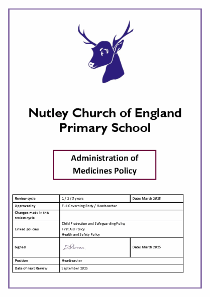 Administration of Medicine Policy