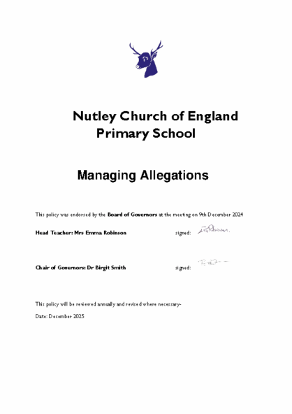 Allegations Policy
