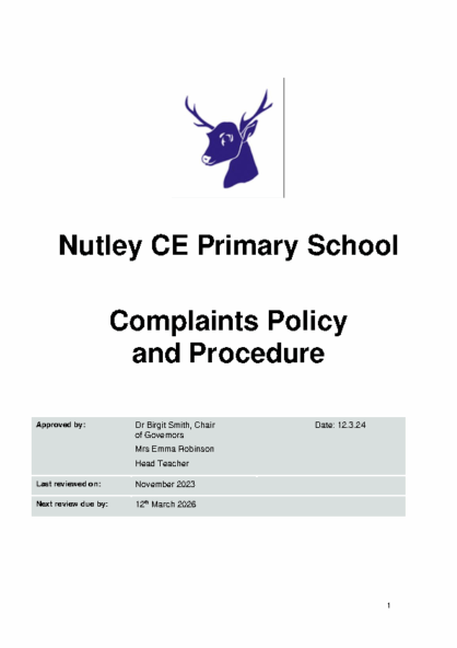 Complaints Policy