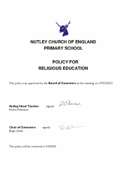 Religious Education Policy